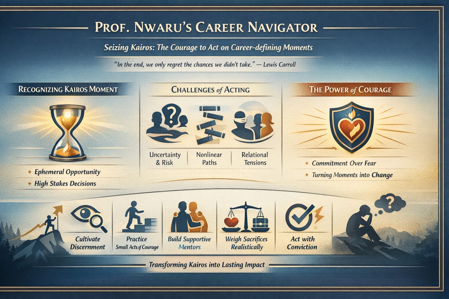 Seizing kairos: the courage to act on career-defining moments