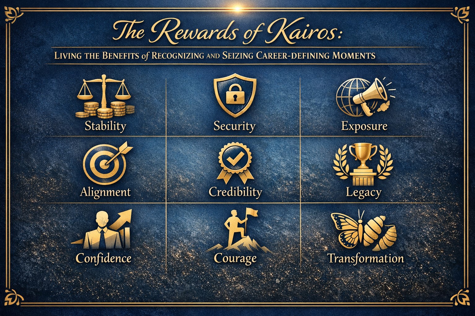 The rewards of kairos: living the benefits of recognizing and seizing career-defining moments