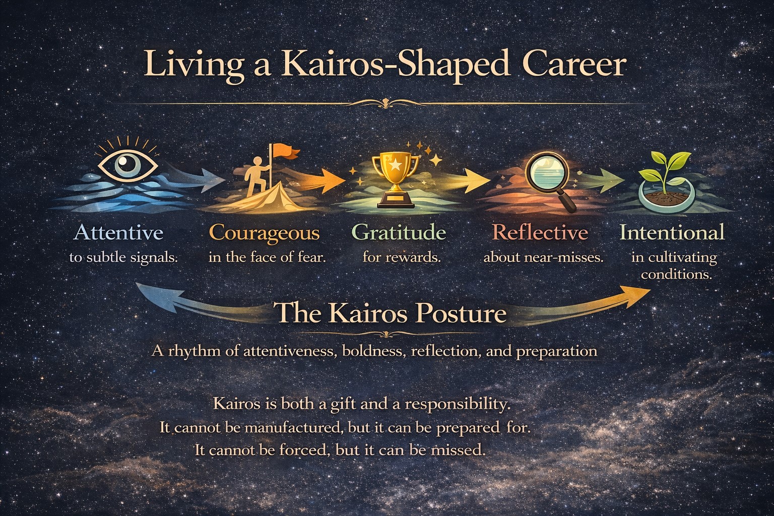 Living a kairos-shaped career: a concluding synthesis